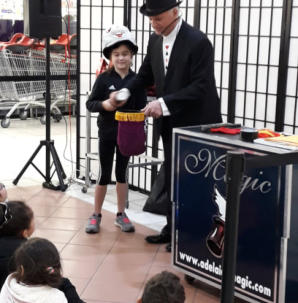 Adelaide Magic performing at a shoppping centre for school holiday entertainment