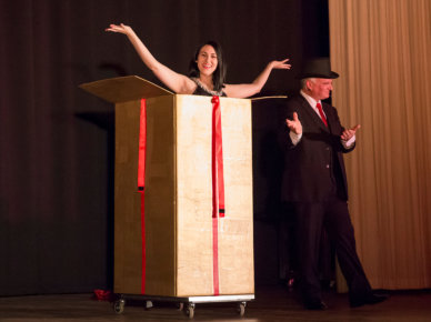 Floating box levitation. Now thats magic!